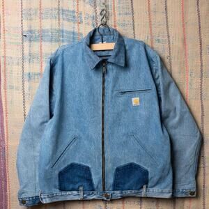 Upcycled carhartt detroit jacket reconstructed